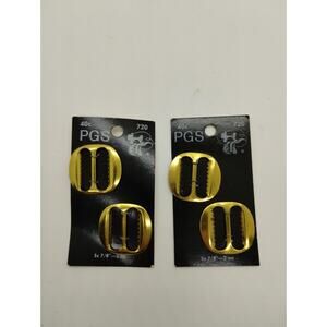 2 Packs Brass Colored Buckles - Crafts Sewing